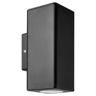 Macroled AECN-X2 Aplique exterior cuadrado bidireccional negro 2 x GU10 9W IP54